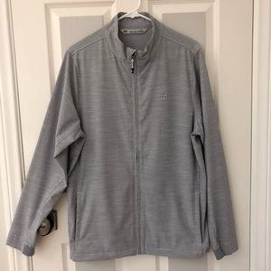 TRAVIS MATHEW gray zip up jacket; Medium;